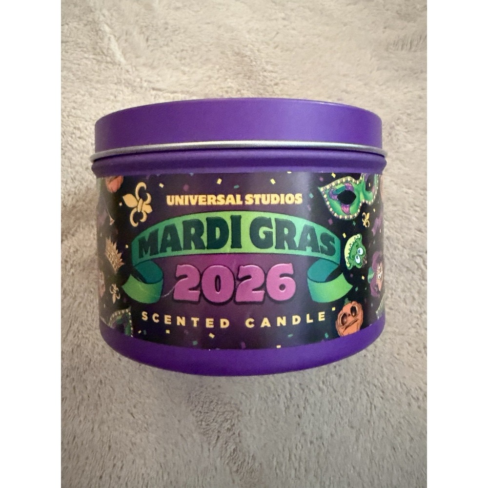 Universal Studios Mardi Gras‎ 2026 Scented Candle - King Cake Scent